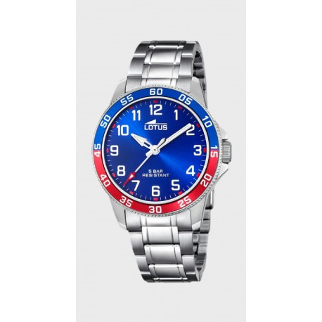 RELOJ LOTUS CADETE ACERO ESFERA AZUL 18786/1 + PULSERA LOTUS STYLE